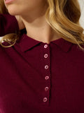 SLIEVE polo manches longues bordeaux