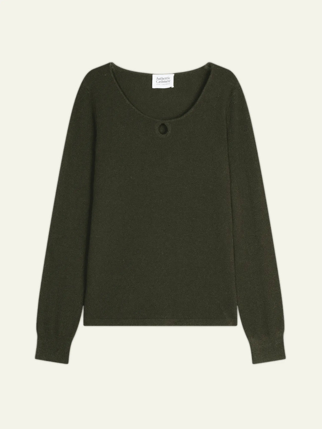 GLYDER pullover u-boot-ausschnitt tropfen vorne khaki