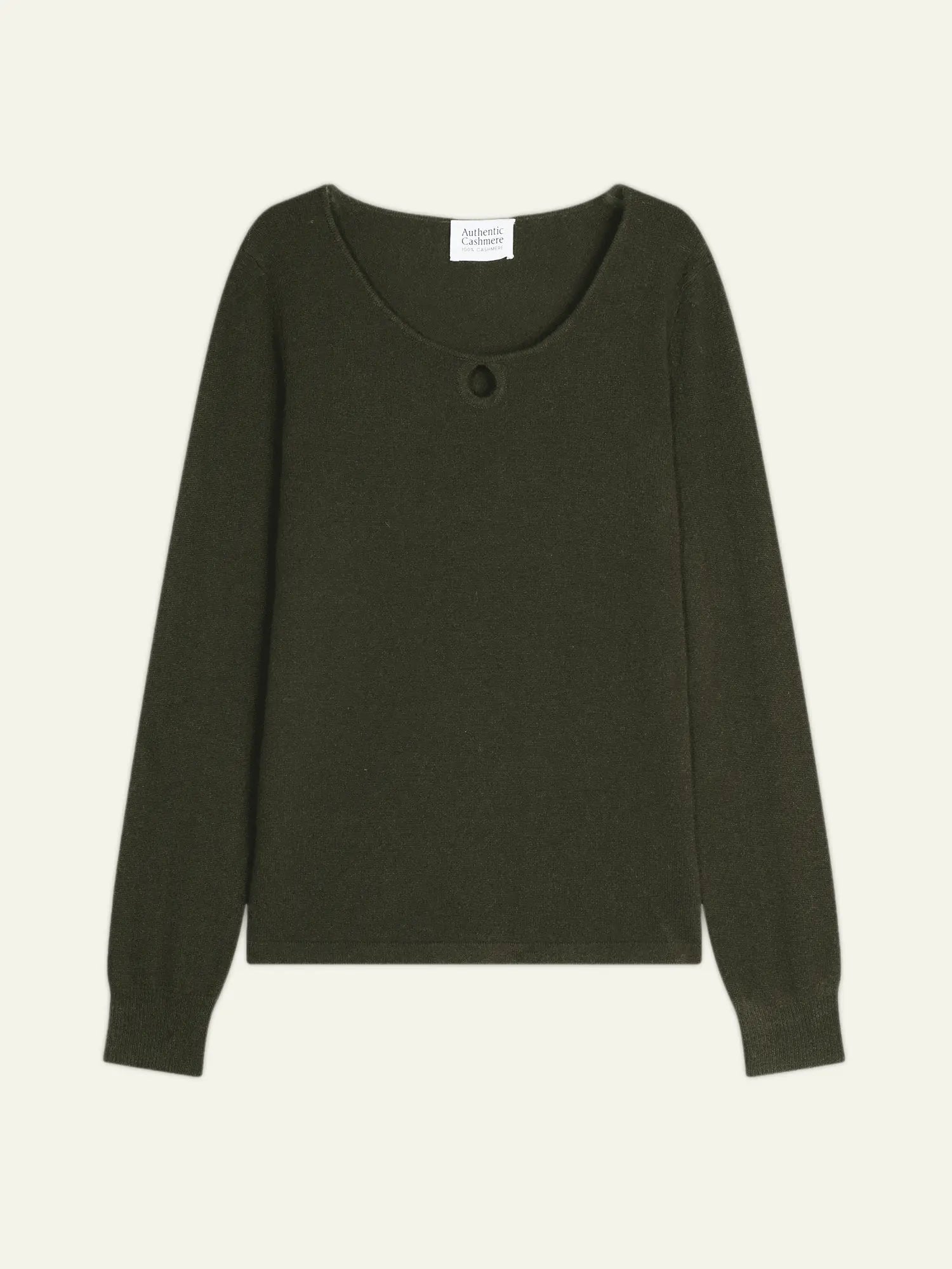 GLYDER pullover u-boot-ausschnitt tropfen vorne khaki