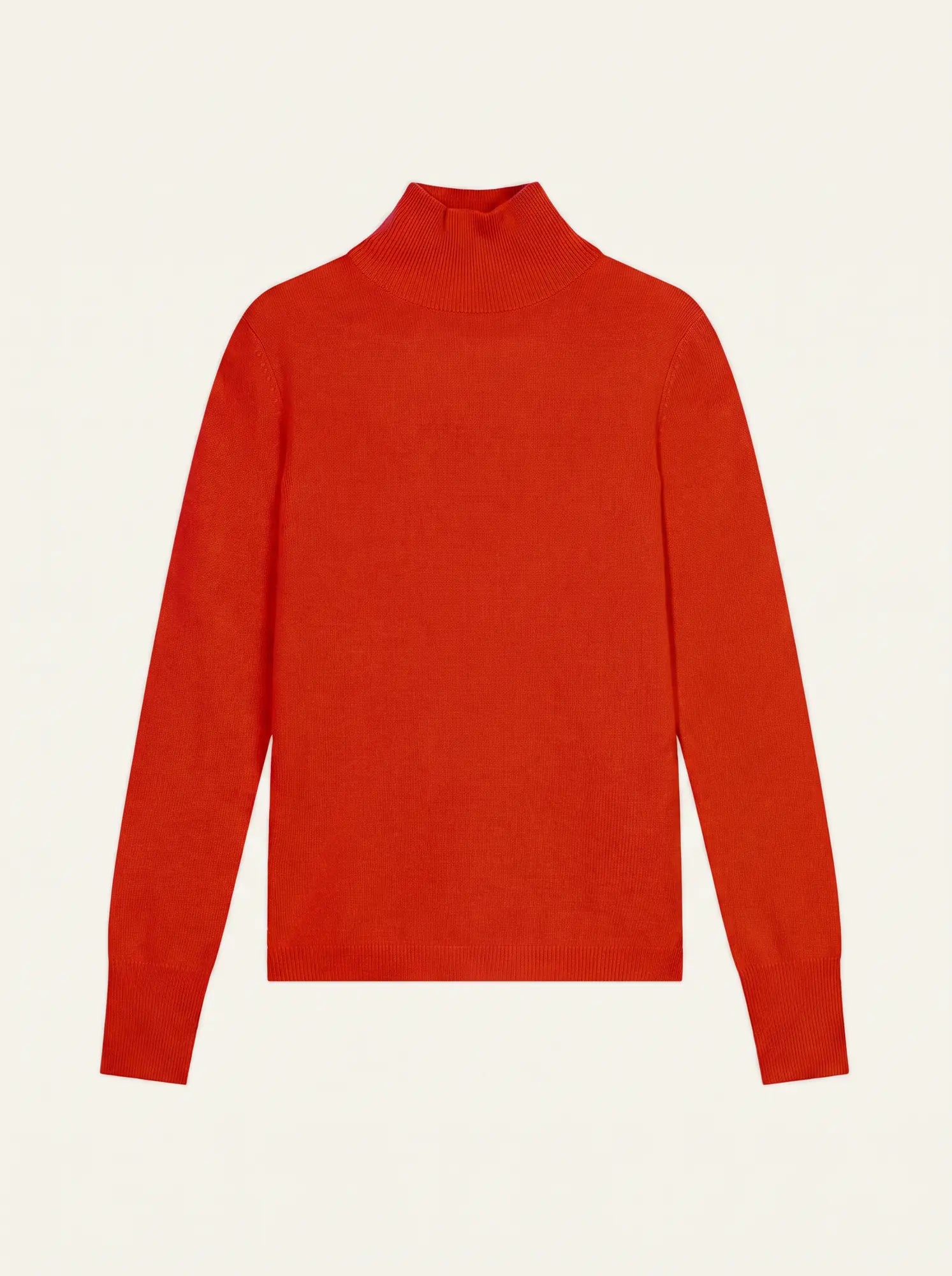 EILEEN pull col montant tomate