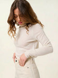EILEEN pull col montant ivoire