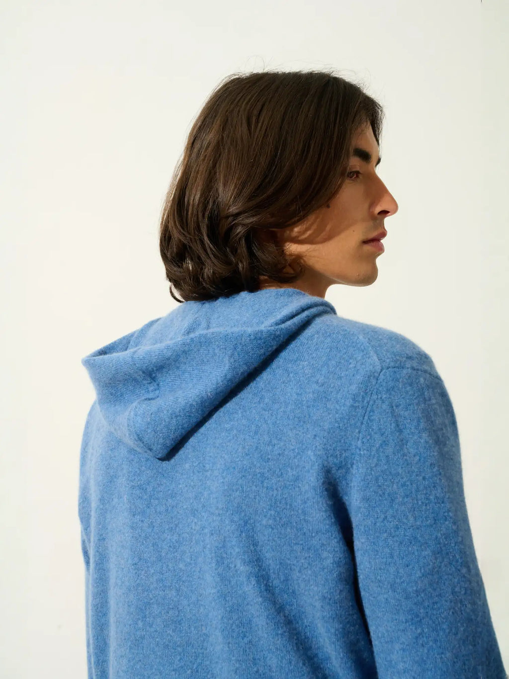 NEURRE vest zipped hooded denim blue