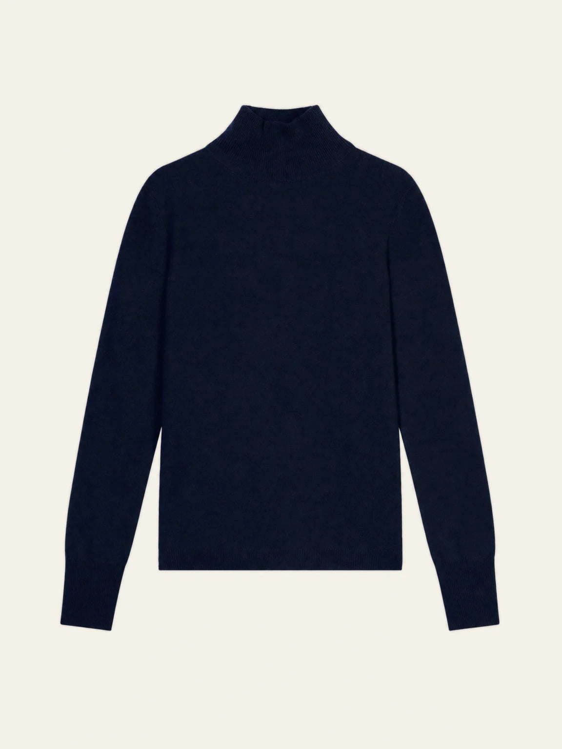 EILEEN pull col montant bleu marine