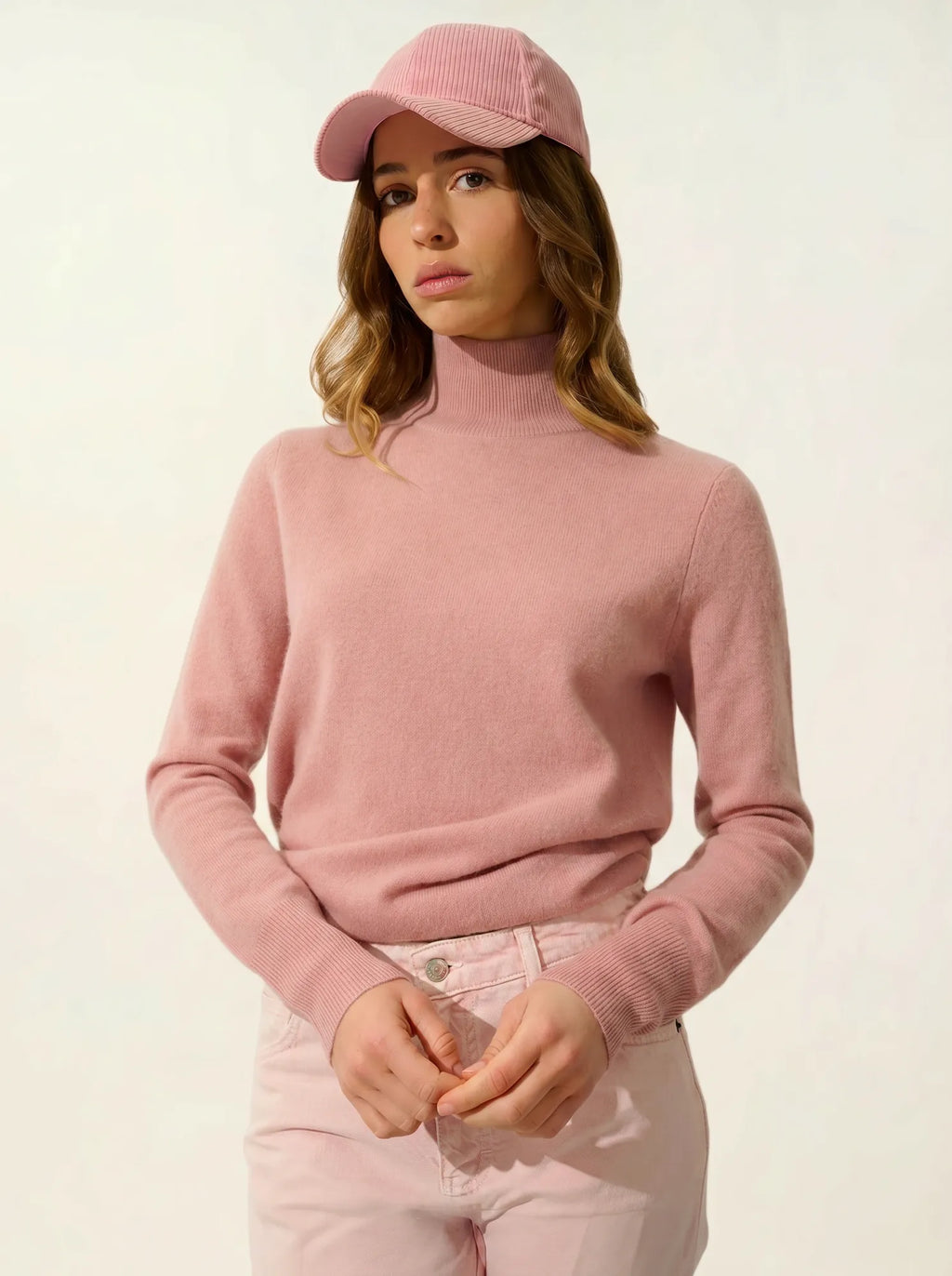 EILEEN pull col montant bois de rose
