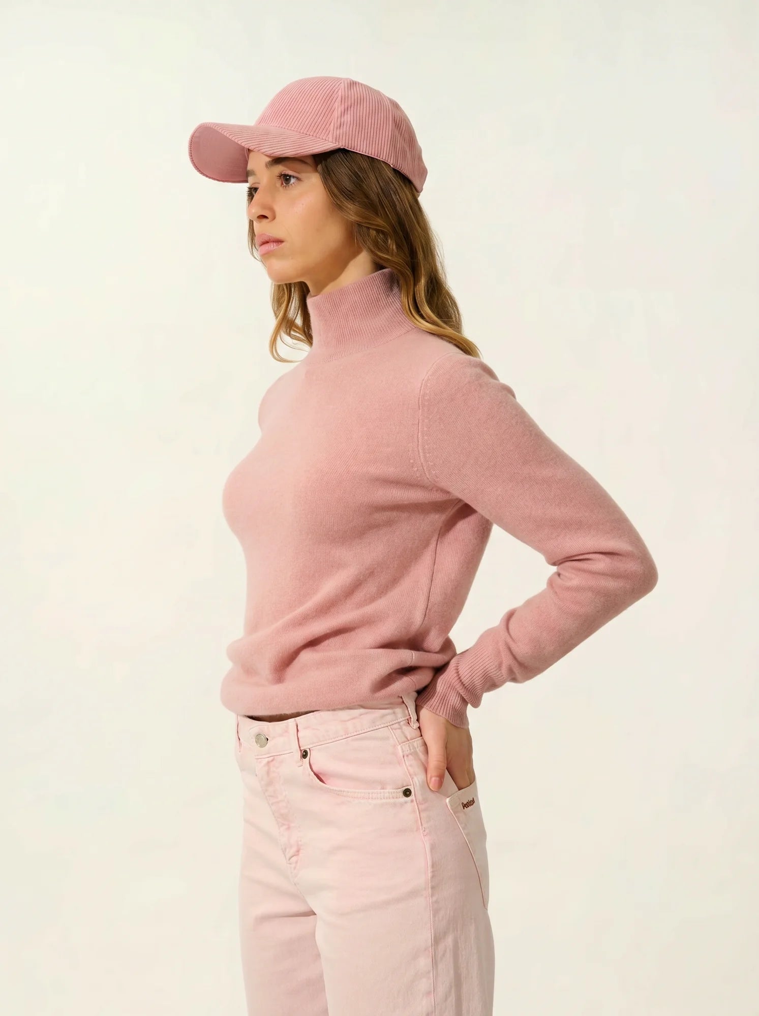 EILEEN pull col montant bois de rose