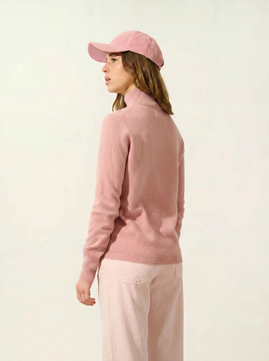EILEEN pull col montant bois de rose