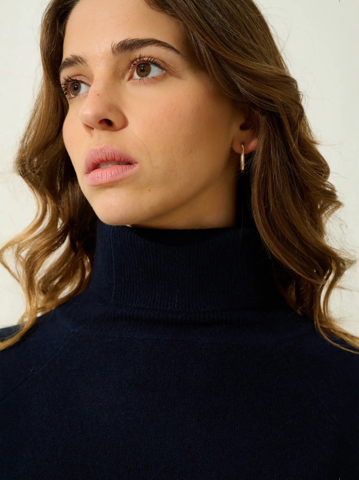 MADELINE pull col roulé bleu marine