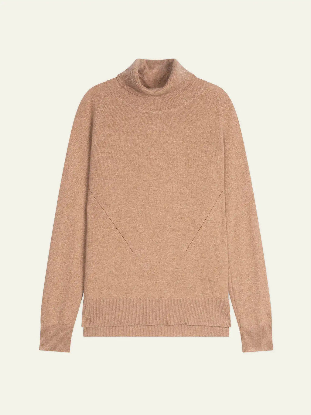 MADELINE pullover rollkragen camel meliert