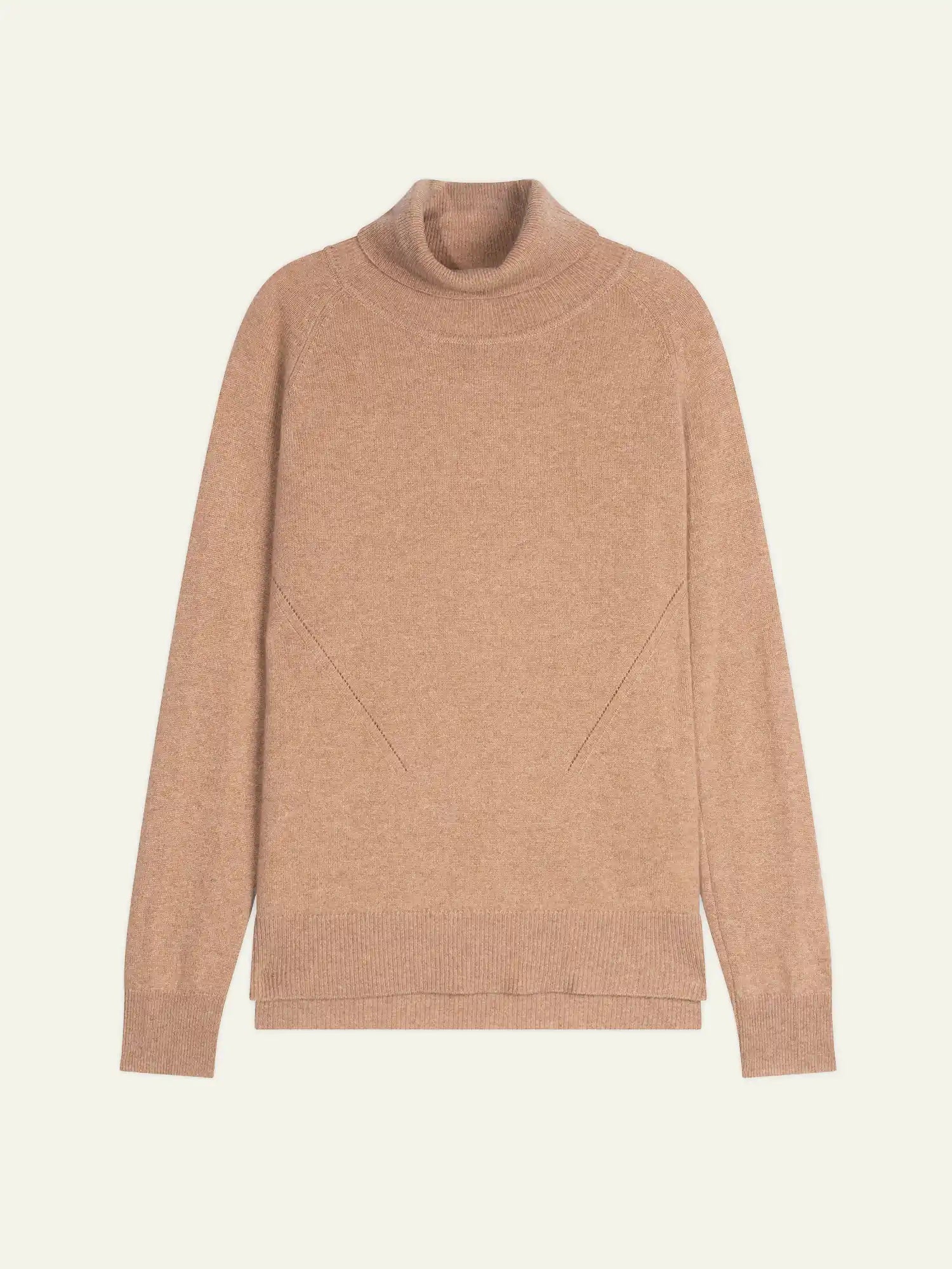 MADELINE sweater turtleneck heather camel
