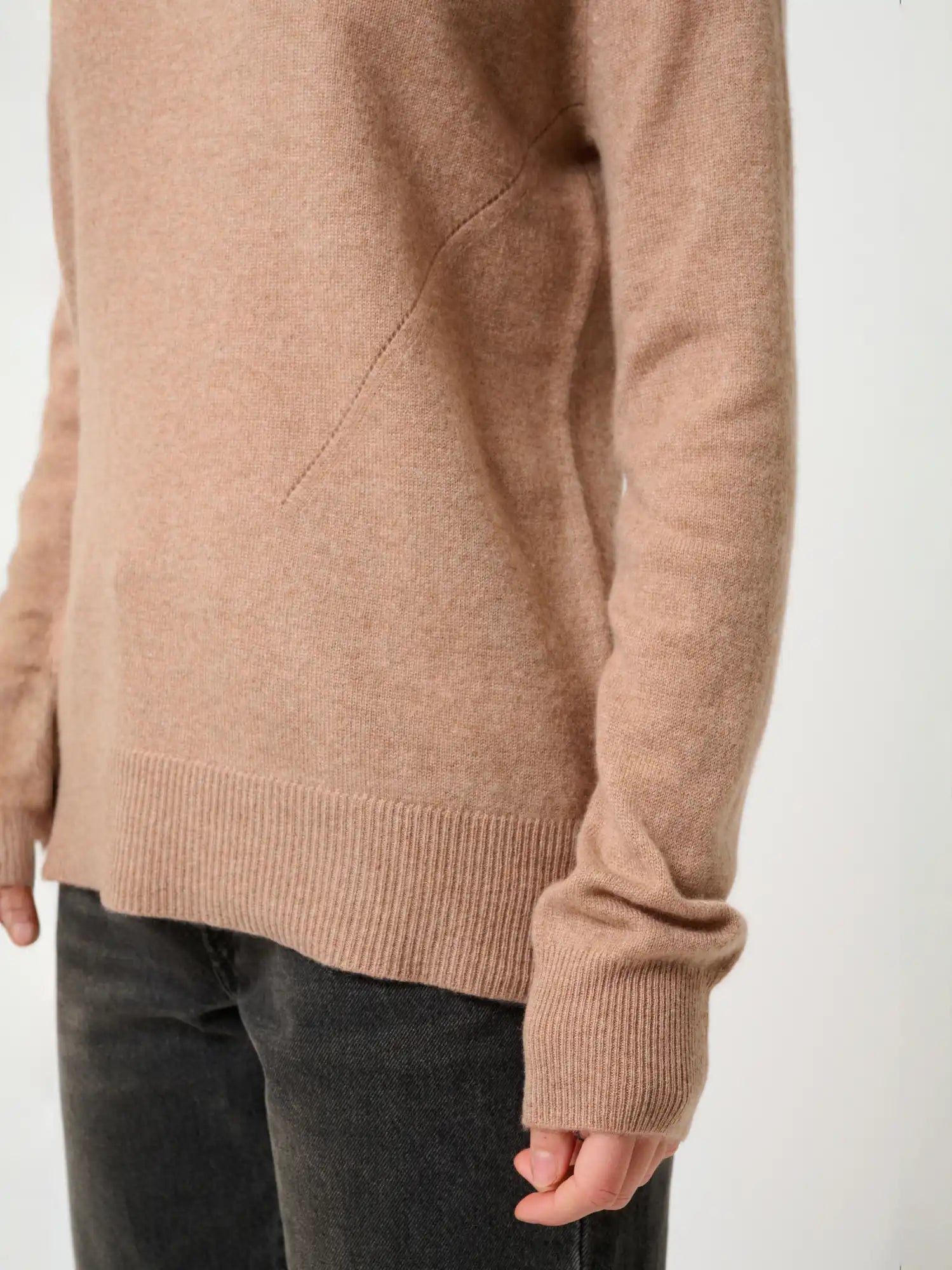 MADELINE sweater turtleneck heather camel