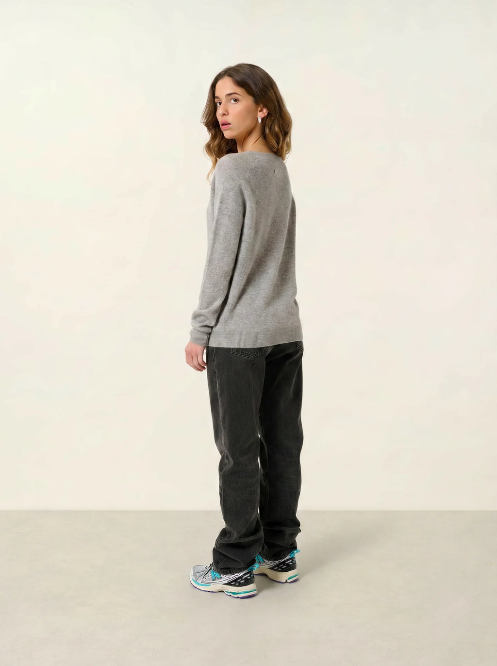 SAVANNAH pullover v-ausschnitt wolke meliert