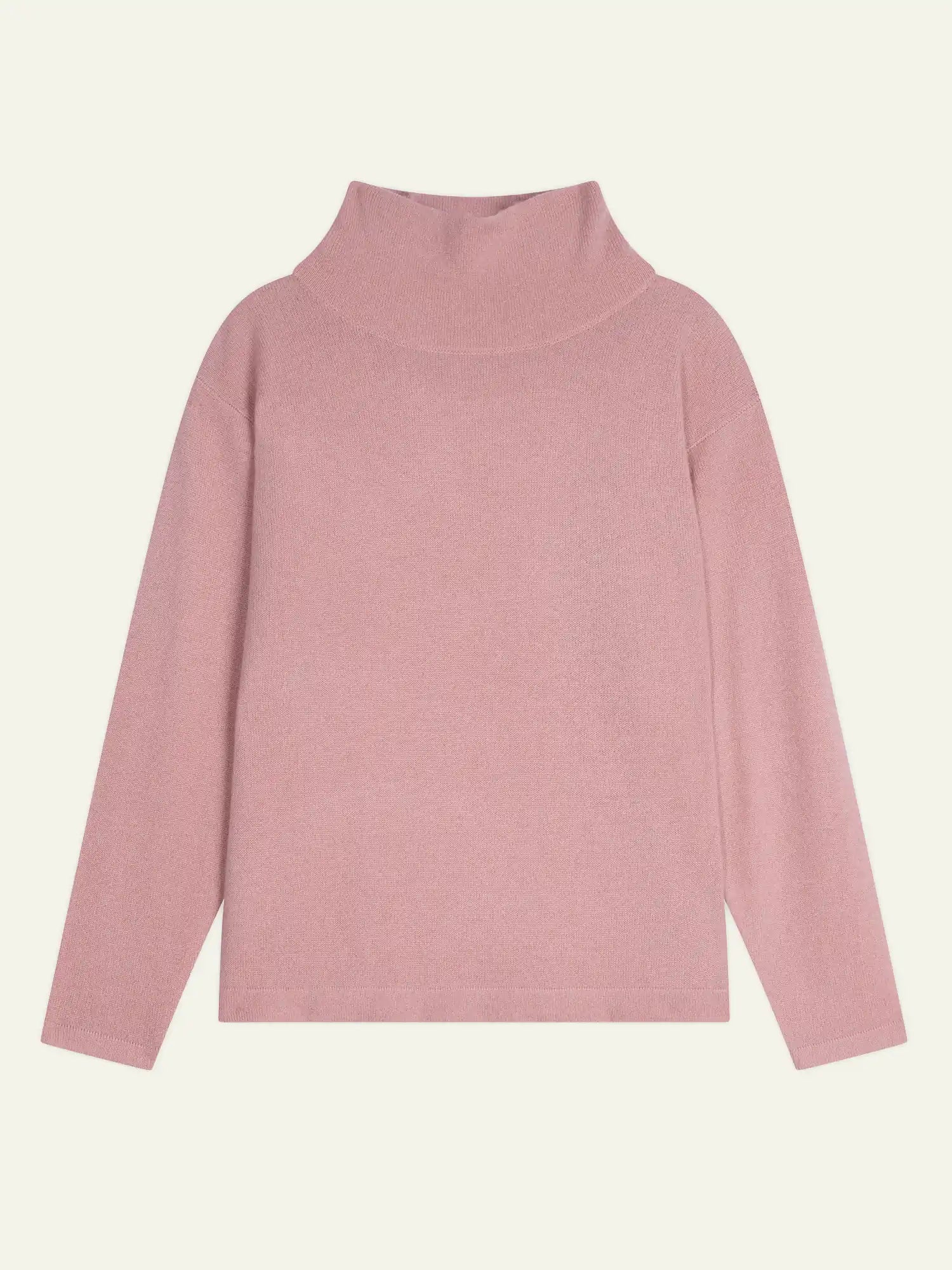 CHEVIOT pull col montant bénitier bois de rose