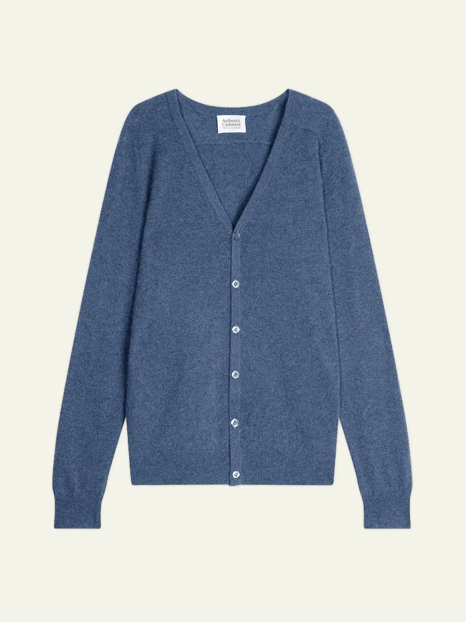 PIPA cardigan col V bleu denim