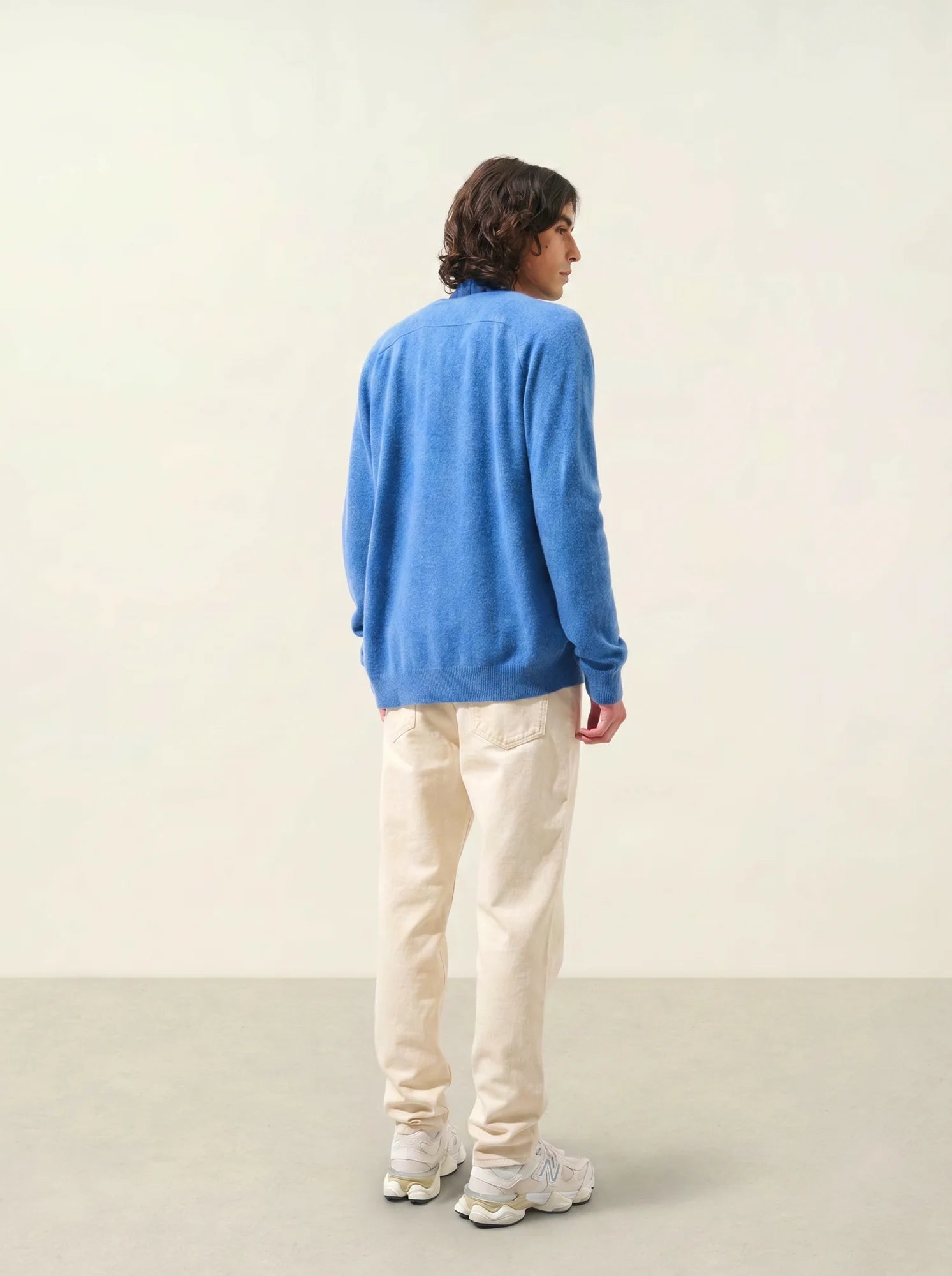 PIPA cardigan col V bleu denim