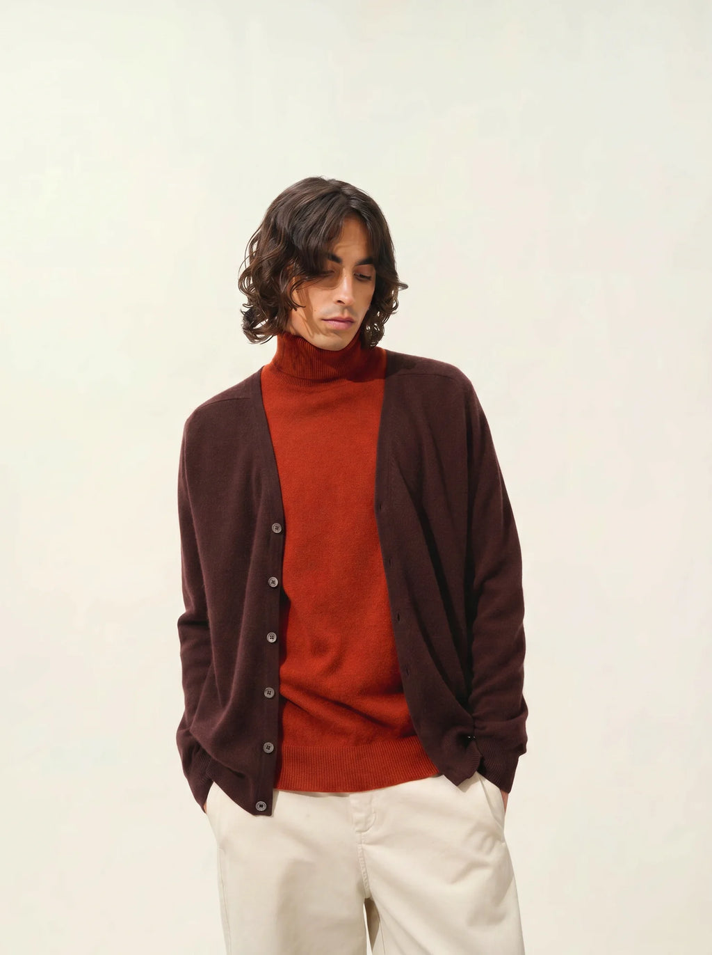 PIPA strickjacke v-ausschnitt schoko