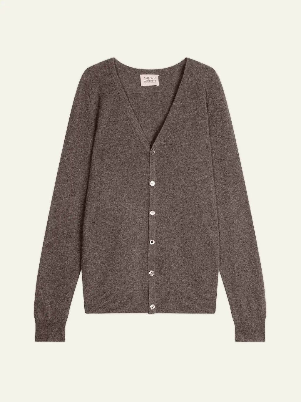PIPA strickjacke v-ausschnitt taupe meliert