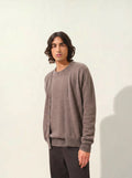 PIPA strickjacke v-ausschnitt taupe meliert