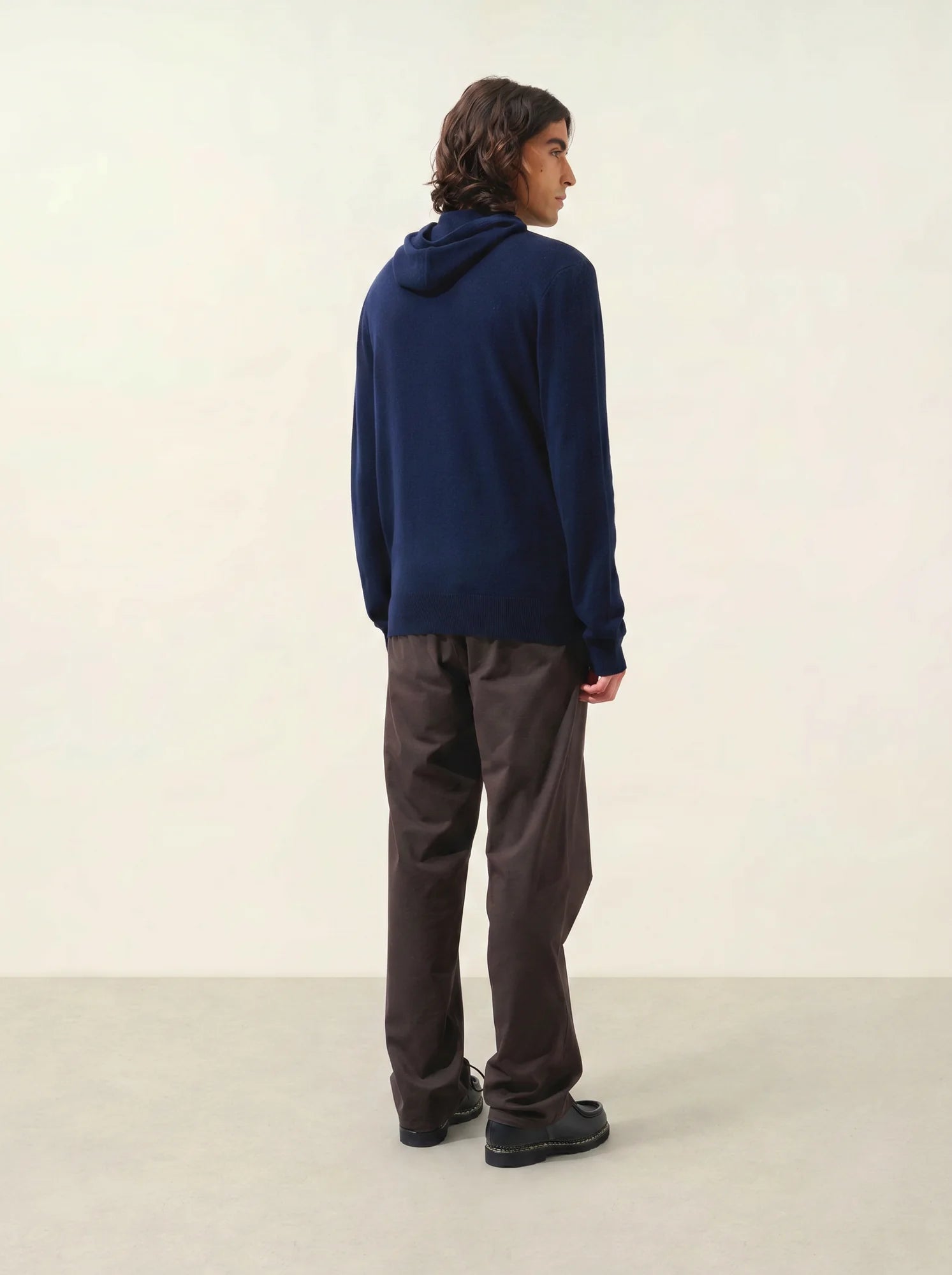 CASPER pull capuche poche kangourou bleu marine