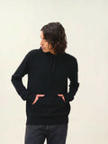 CASPER pull capuche poche kangourou noir