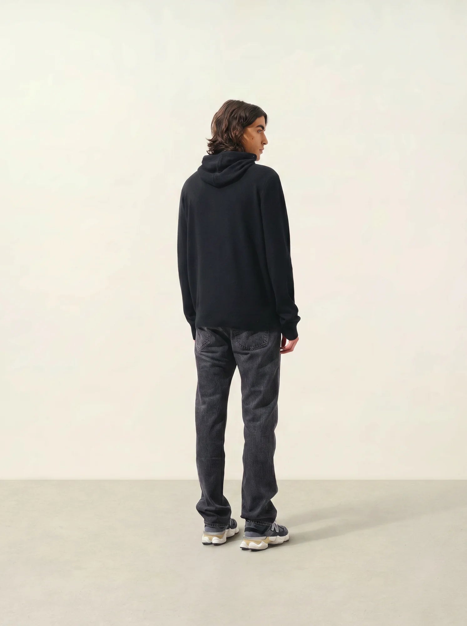 CASPER pull capuche poche kangourou noir