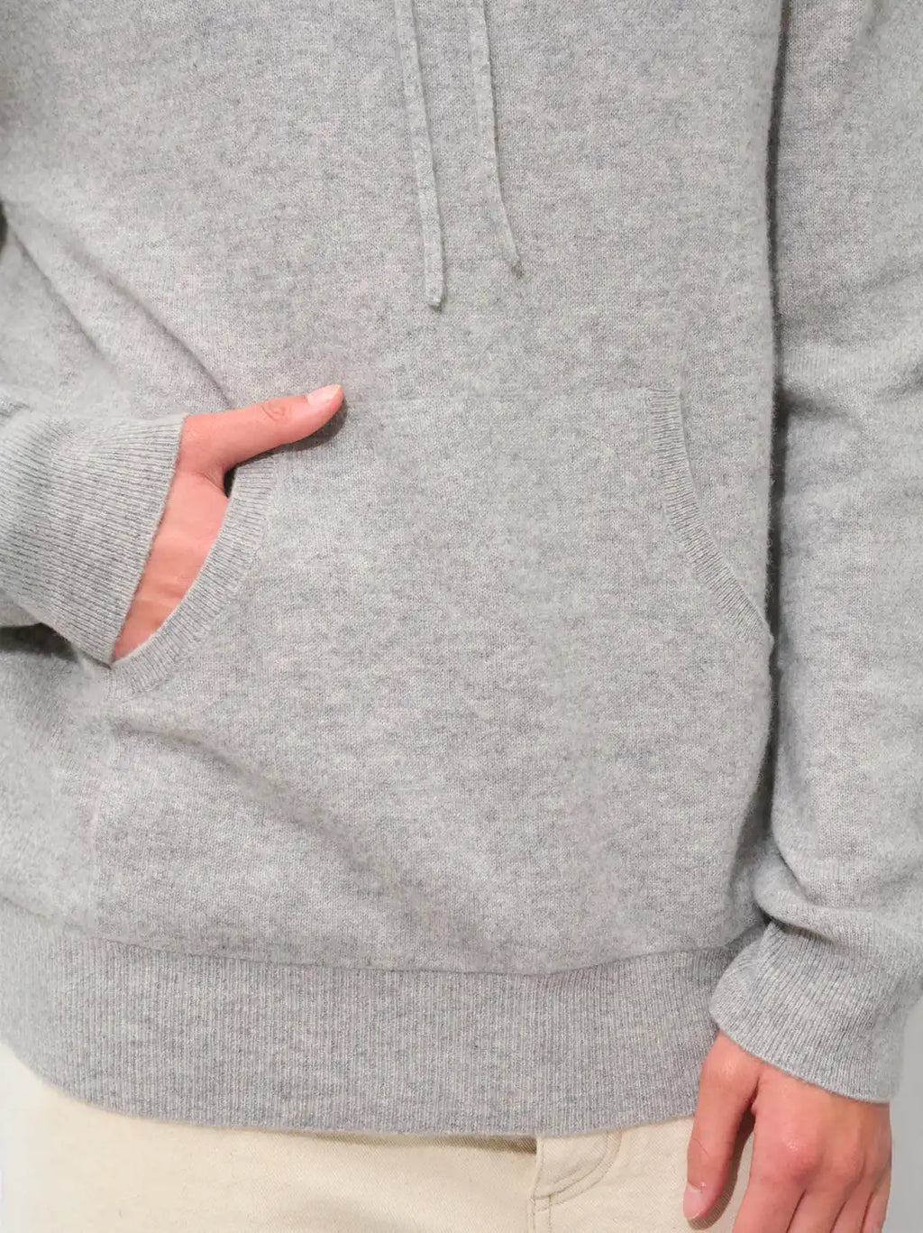 CASPER pull capuche poche kangourou nuage chiné