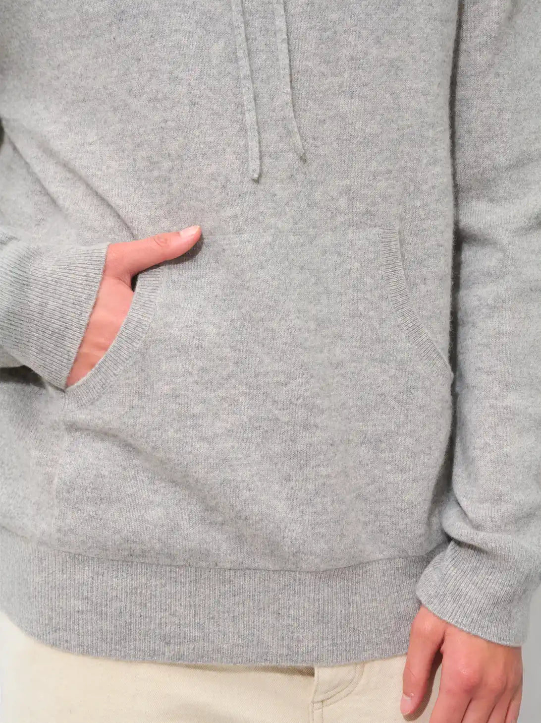 CASPER pull capuche poche kangourou nuage chiné