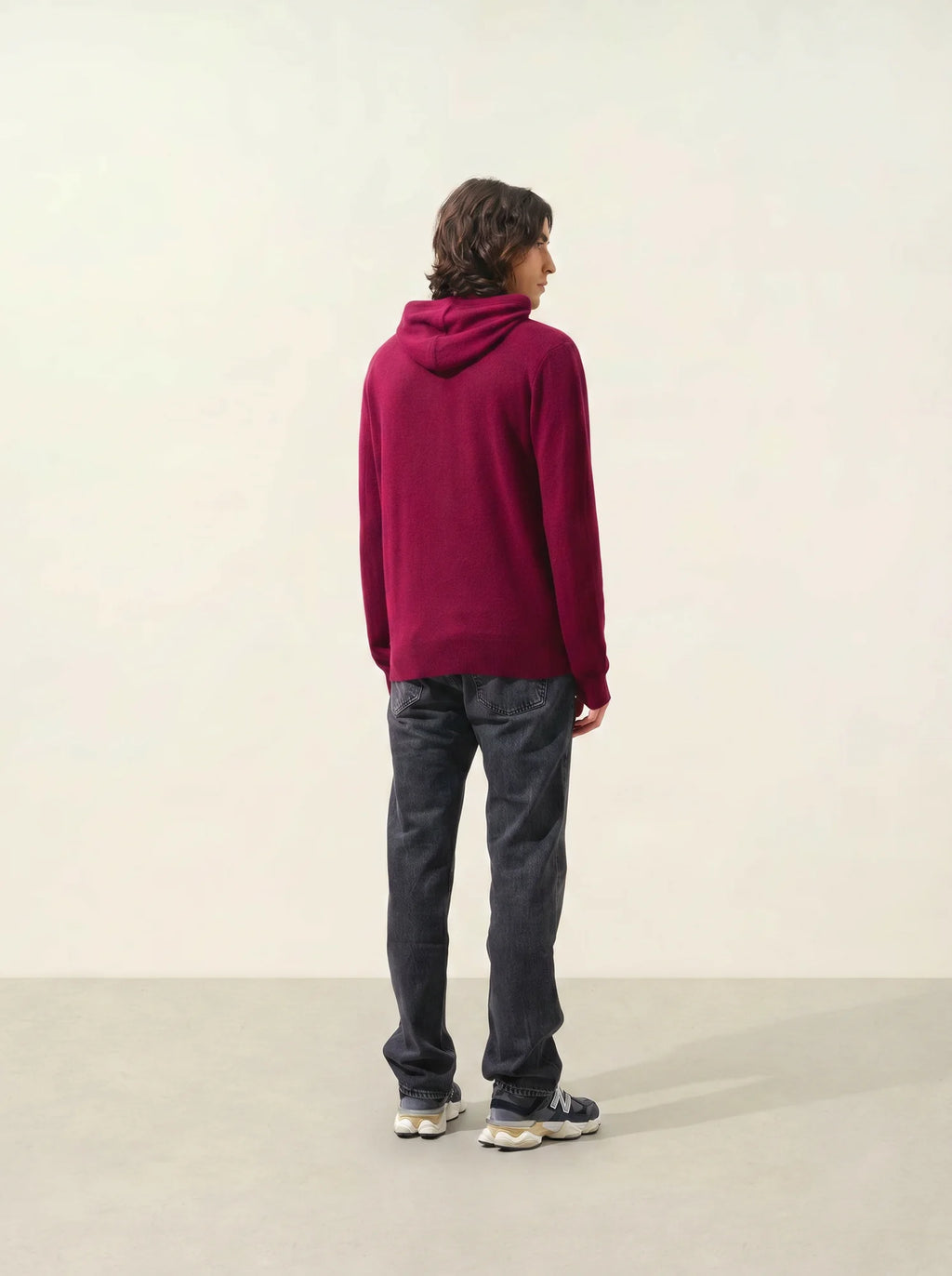 CASPER pull capuche poche kangourou bordeaux