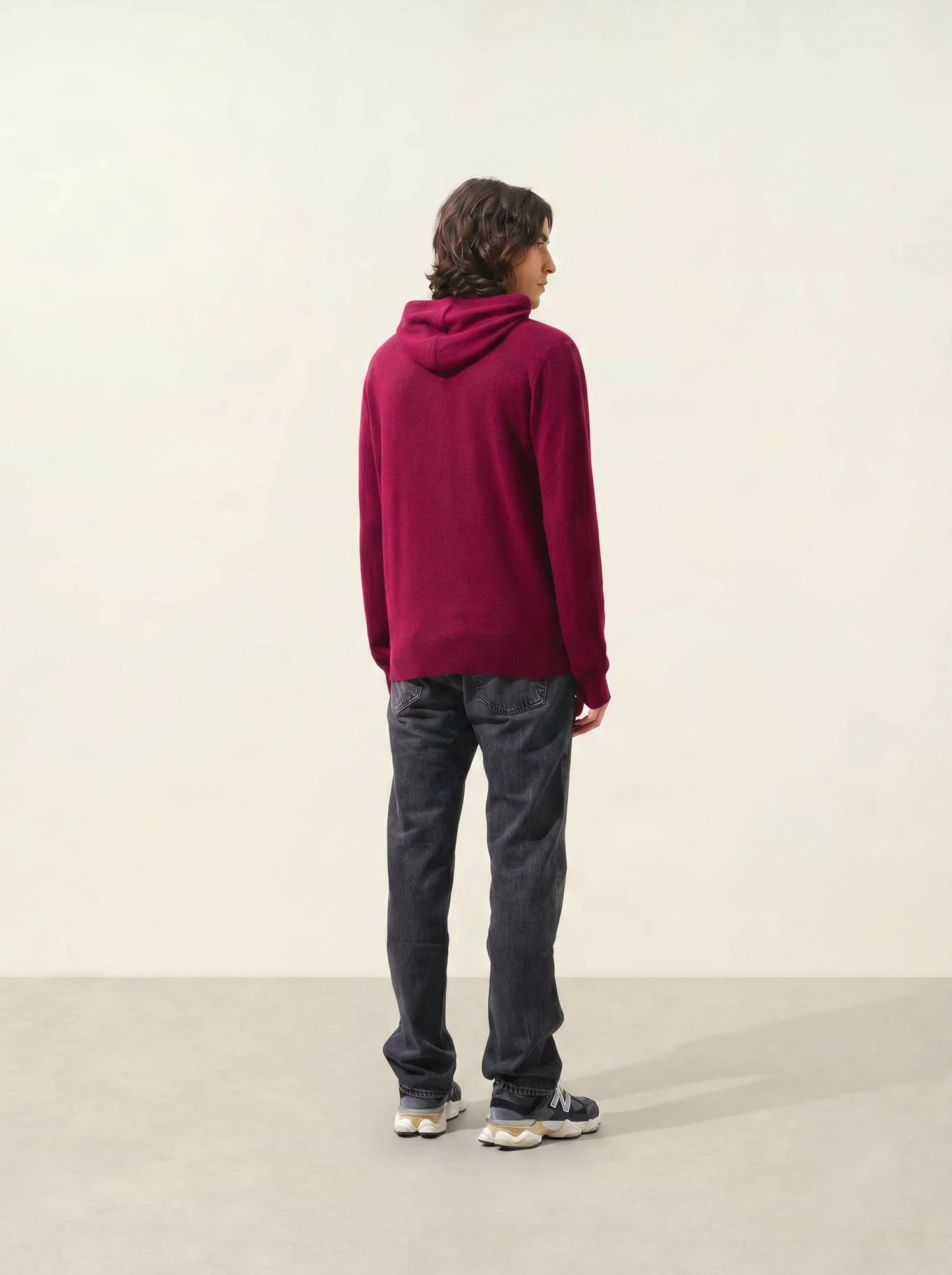 CASPER pull capuche poche kangourou bordeaux