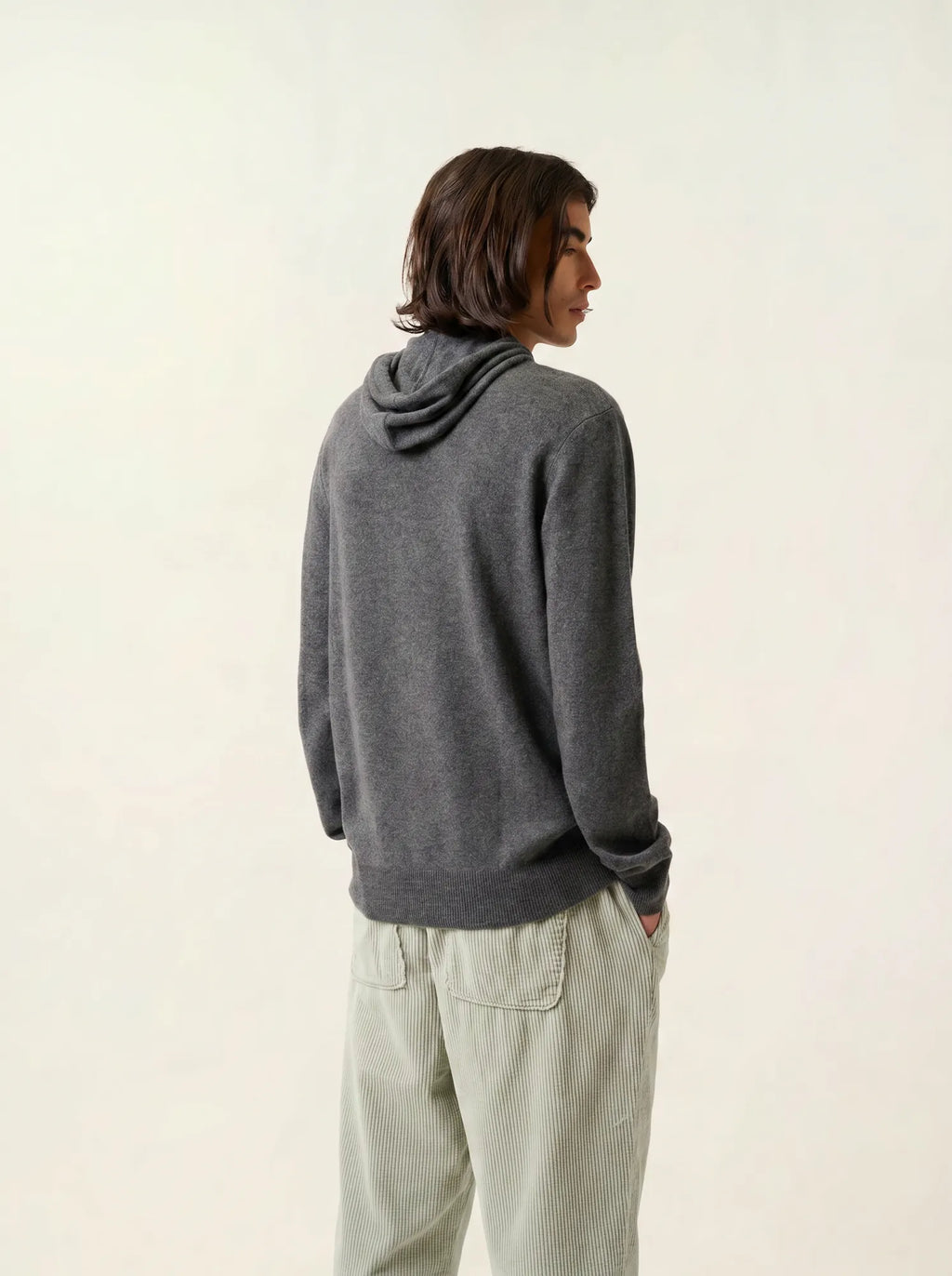 CASPER Sweater Hooded Kangaroo Pocket Heather Charcoal