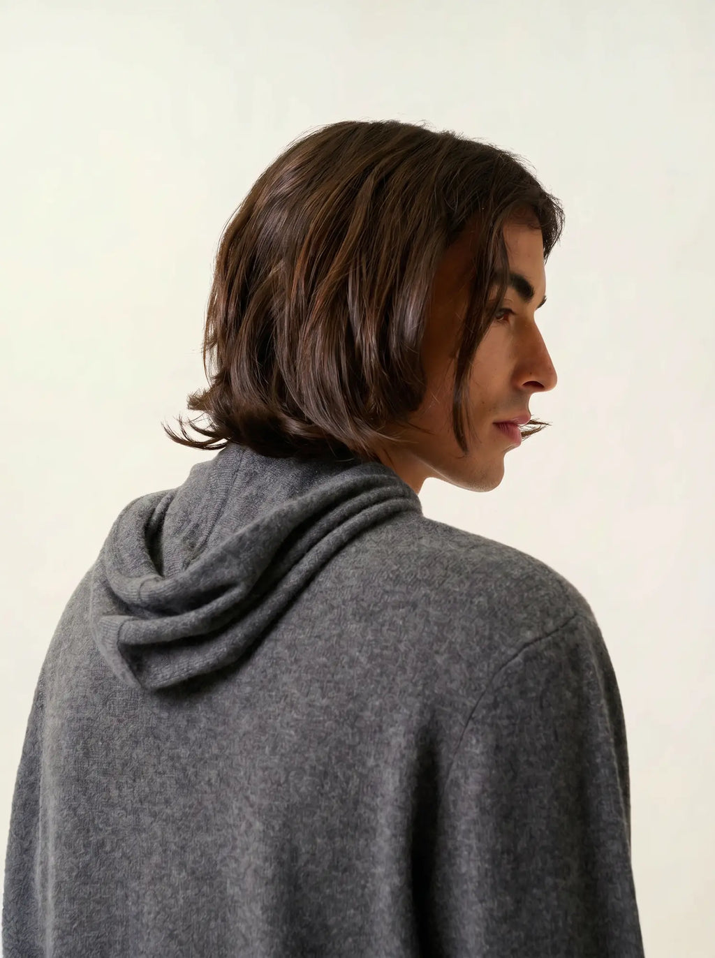CASPER Sweater Hooded Kangaroo Pocket Heather Charcoal