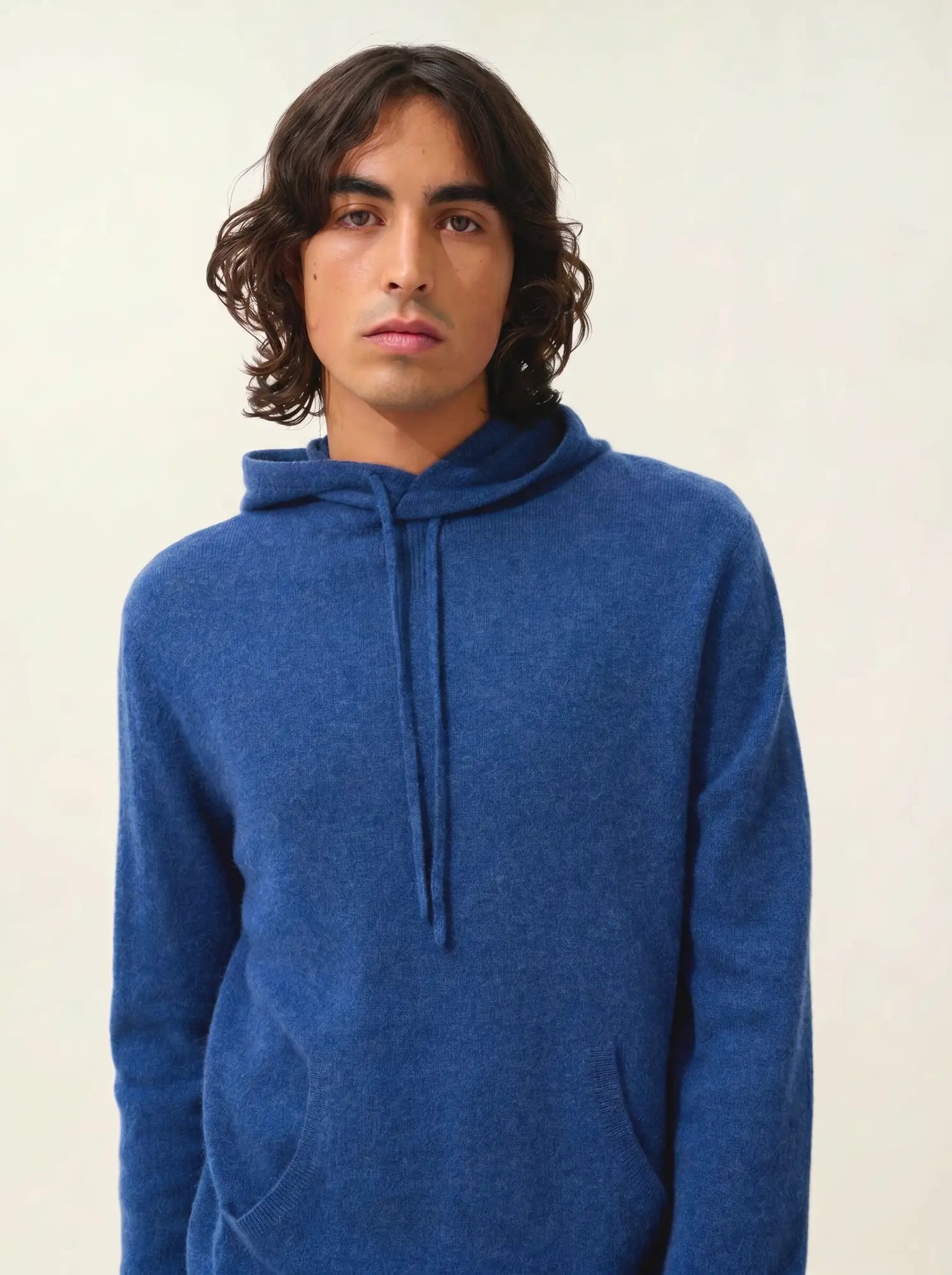 CASPER pullover mit kapuze kängurutasche océan meliert
