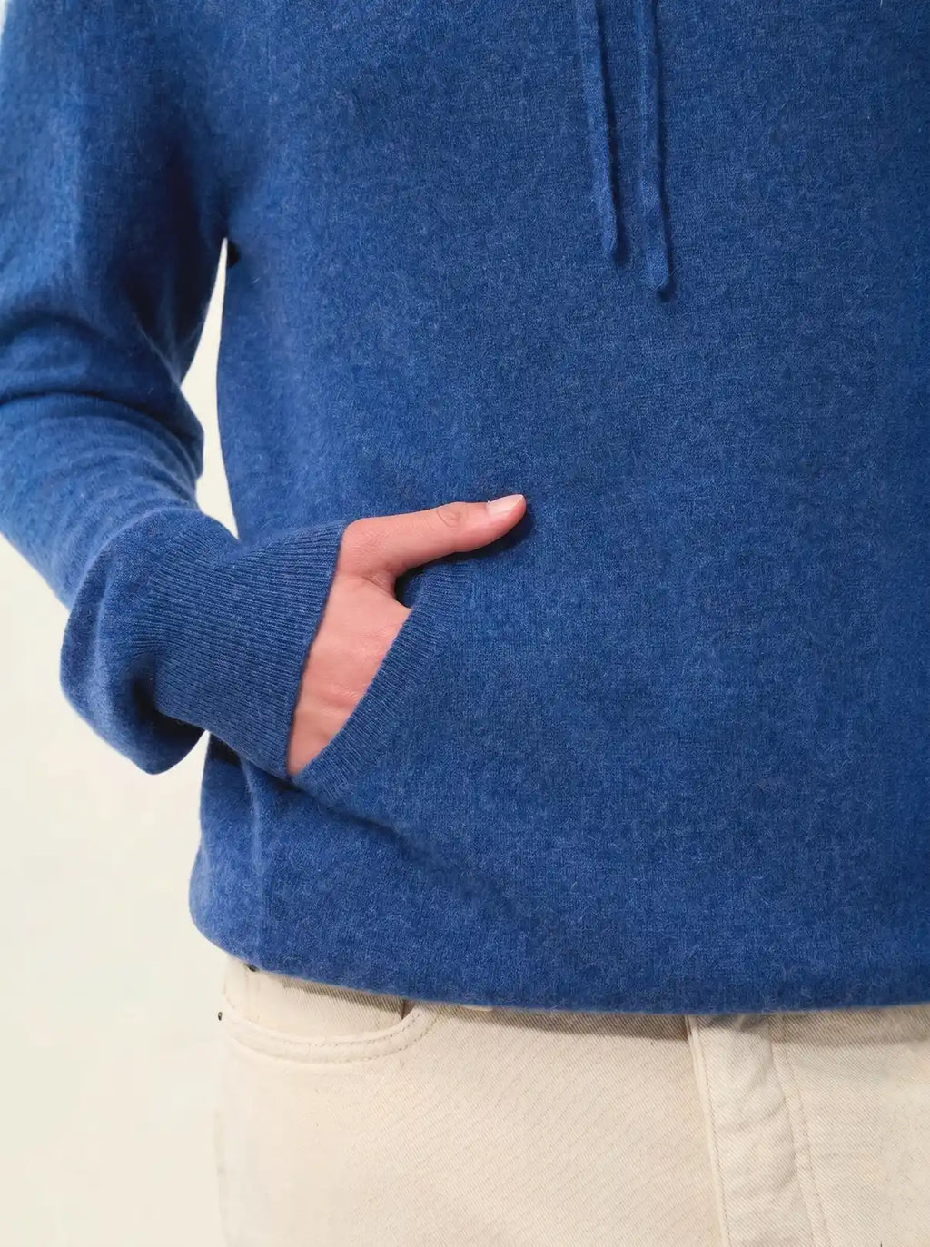 CASPER pullover mit kapuze kängurutasche océan meliert