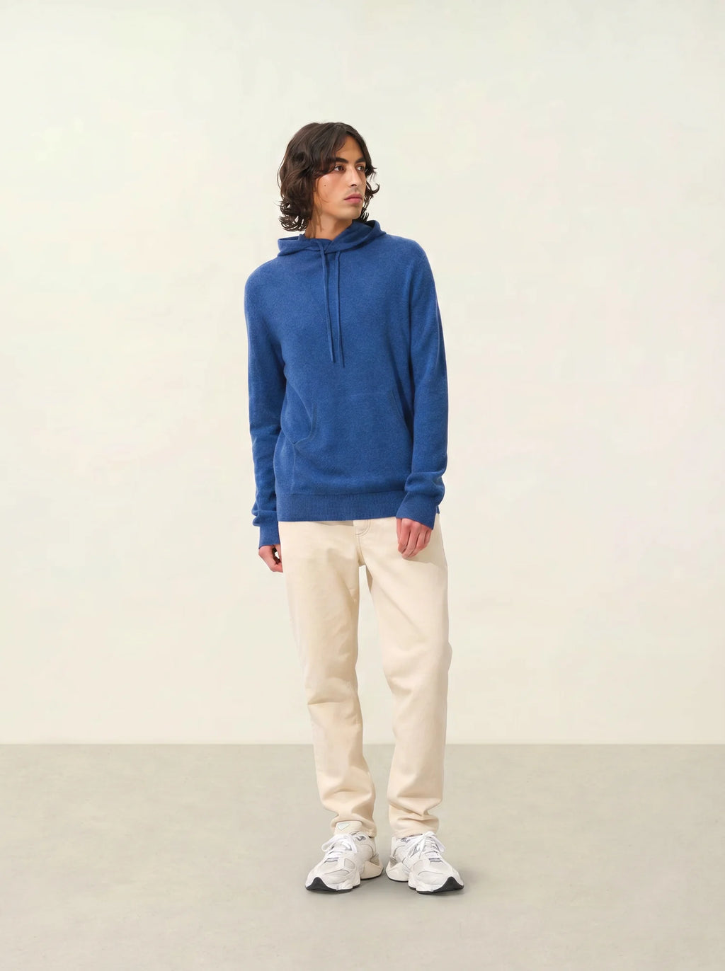 CASPER pullover mit kapuze kängurutasche océan meliert