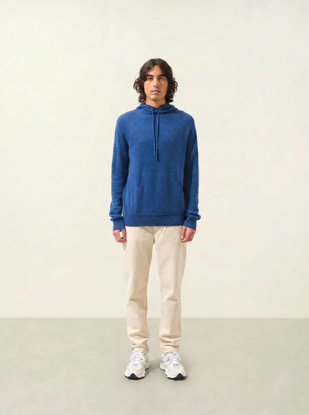 CASPER pullover mit kapuze kängurutasche océan meliert