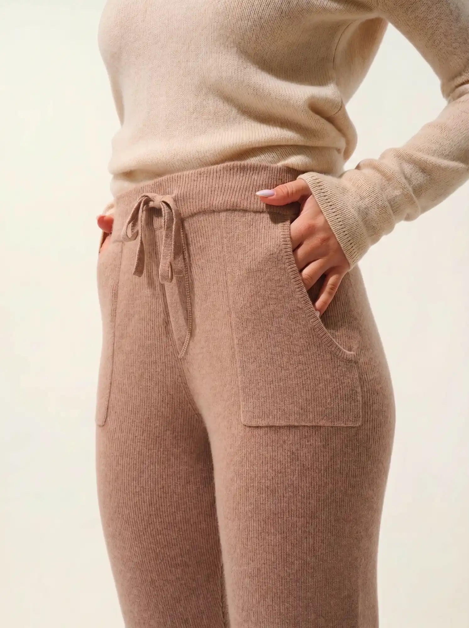 ANIKA jogginghose camel meliert