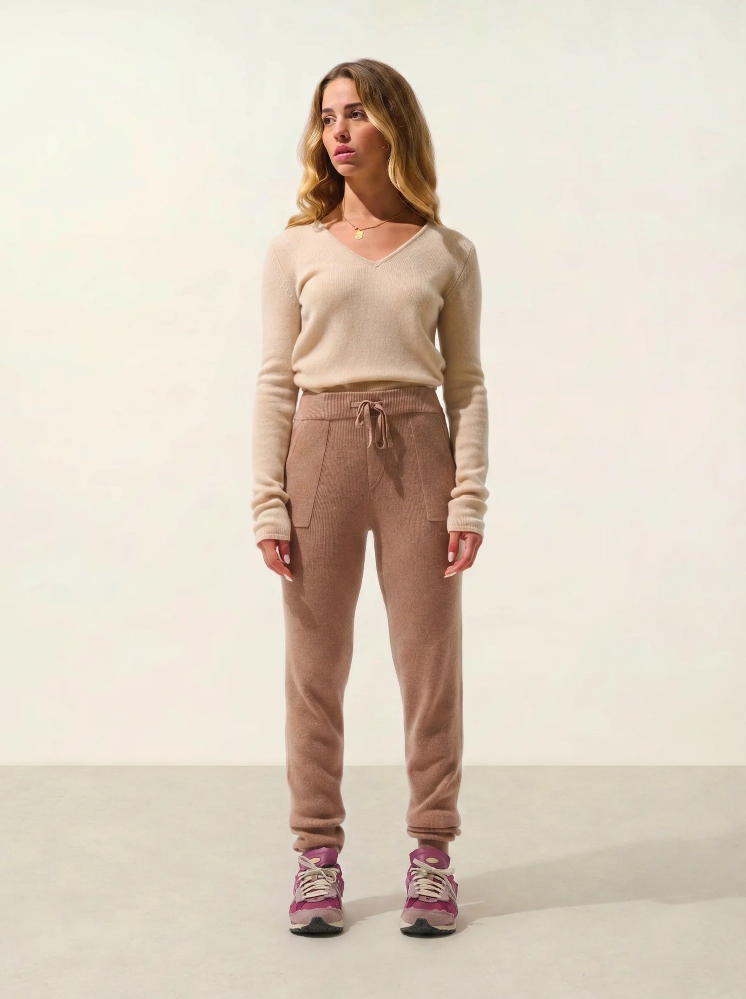 ANIKA jogginghose camel meliert