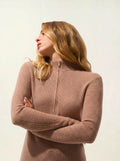 ASTA Sweater Trucker Neck Heather Camel
