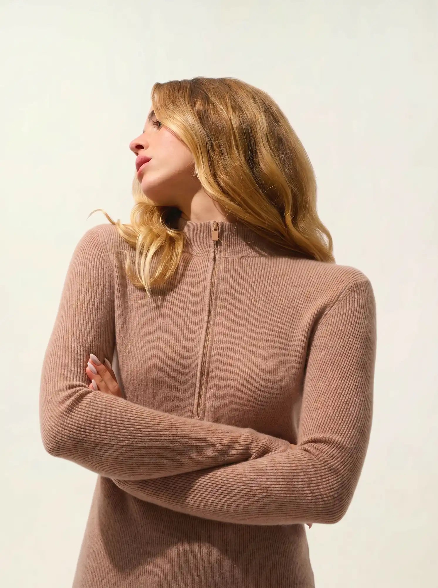 ASTA pullover dockermütze camel meliert