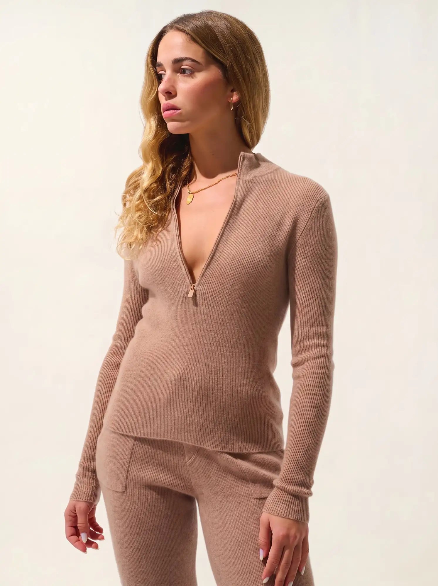 ASTA pullover dockermütze camel meliert