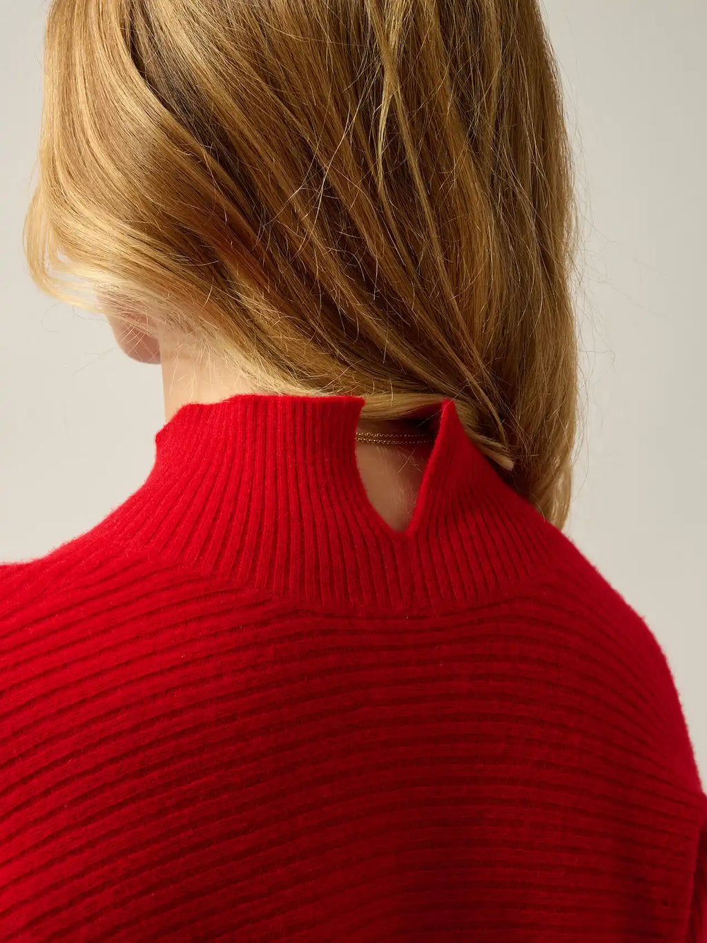 BENEDICTE pullover stehkragen rot