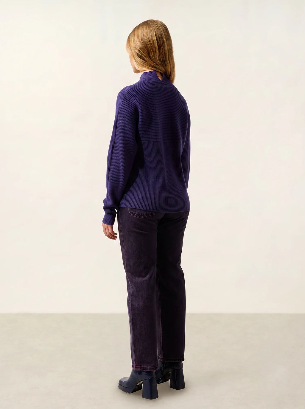 BENEDICTE pullover stehkragen violett