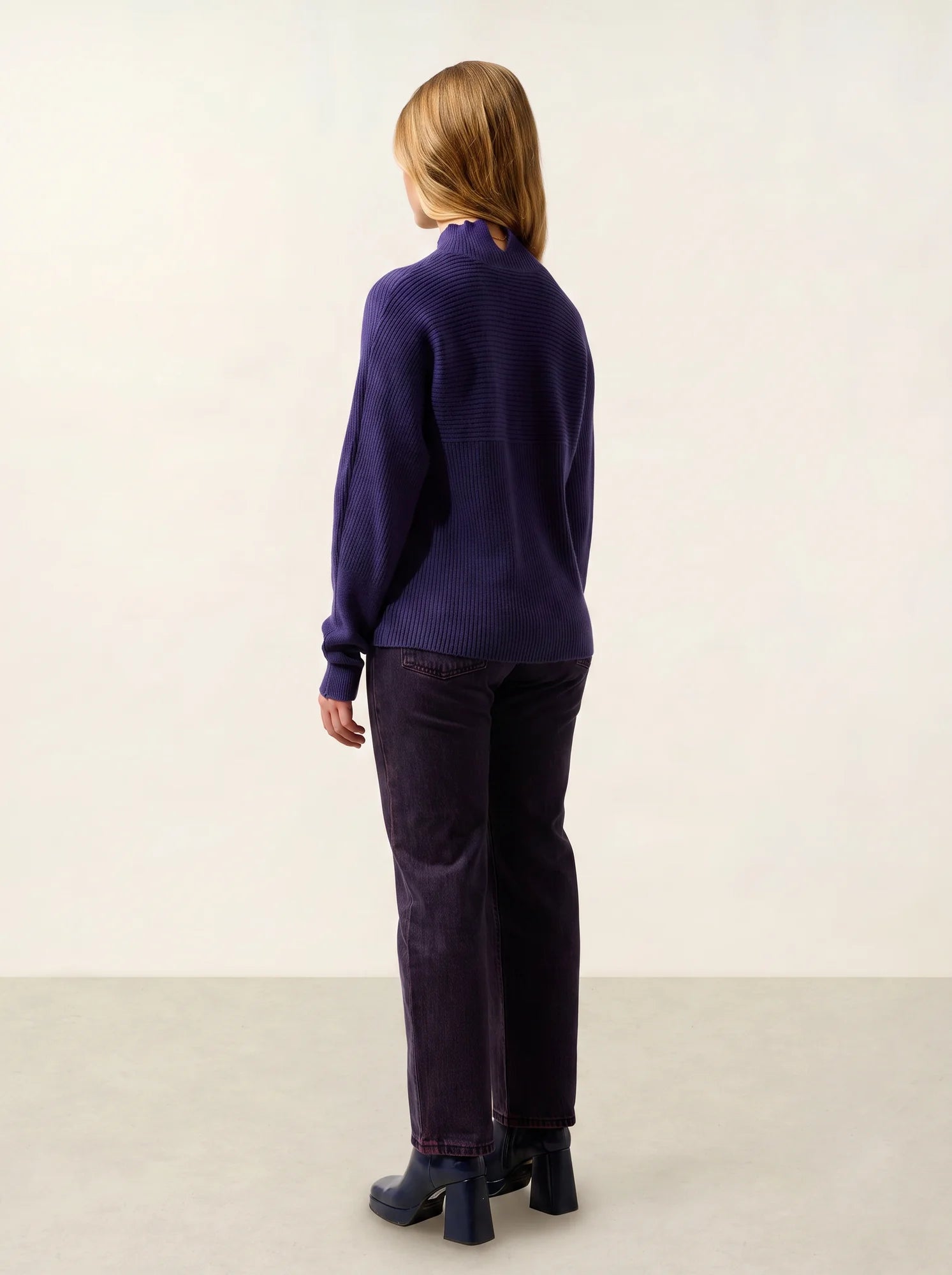 BENEDICTE pullover stehkragen violett