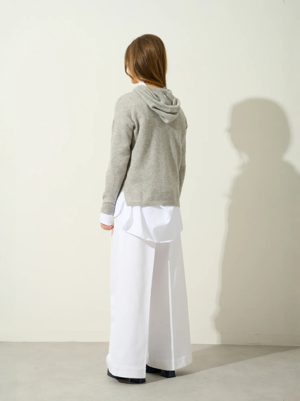 DORTE Sweater Hooded Heather Cloud