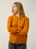 DORTE pullover mit kapuze ocker