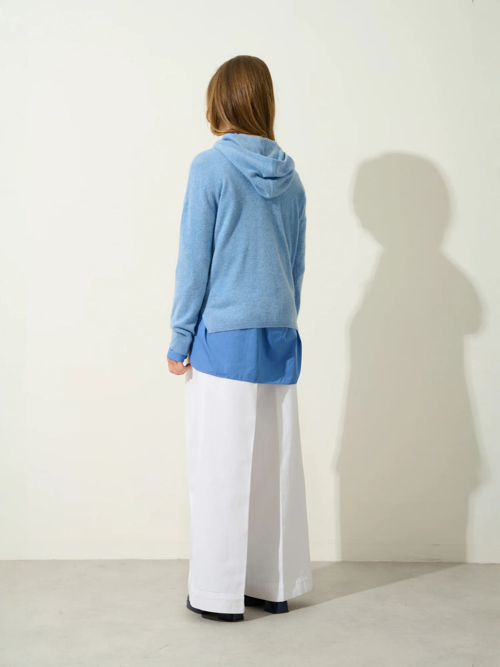 DORTE pull capuche ciel