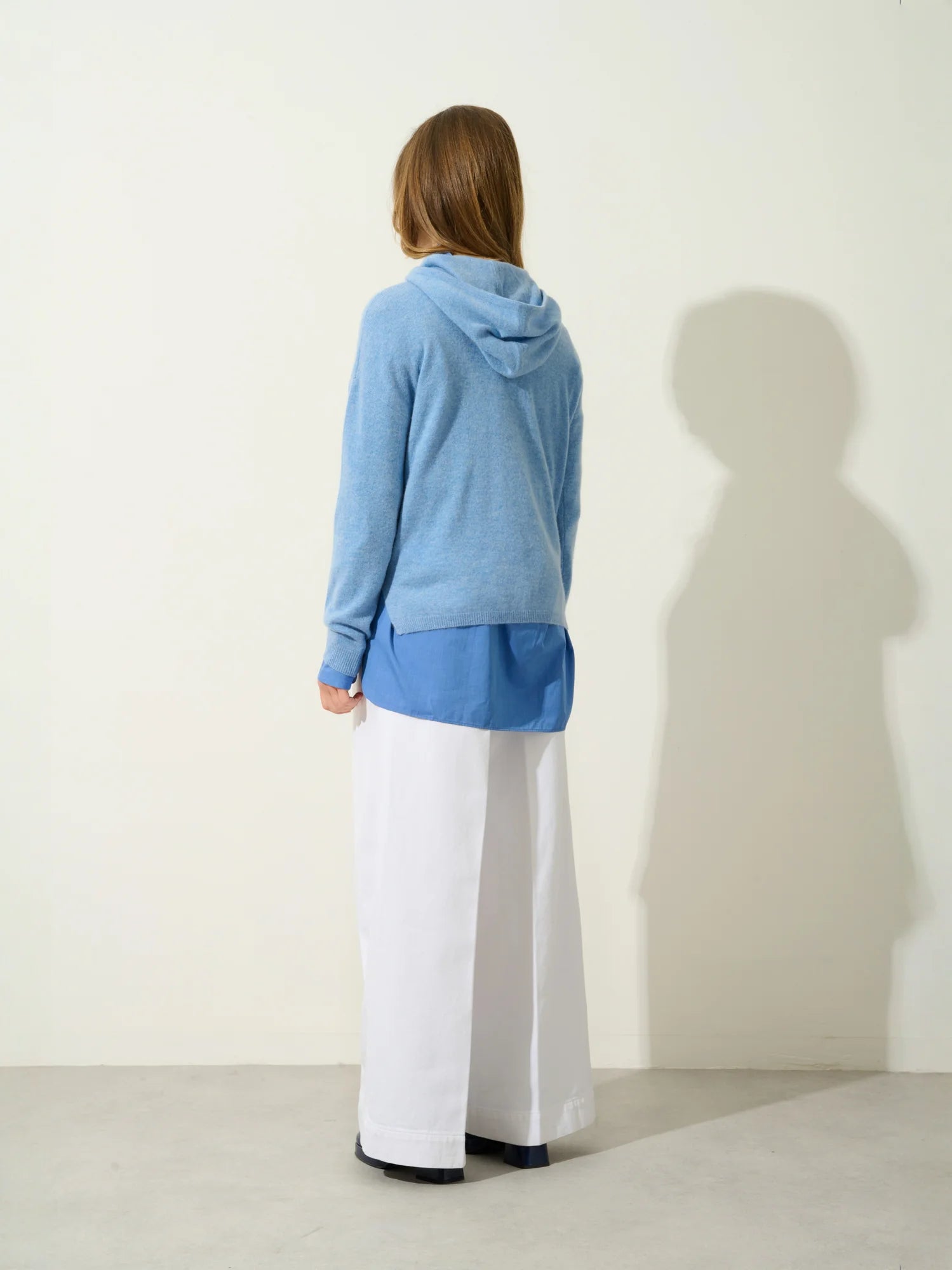 DORTE pull capuche ciel