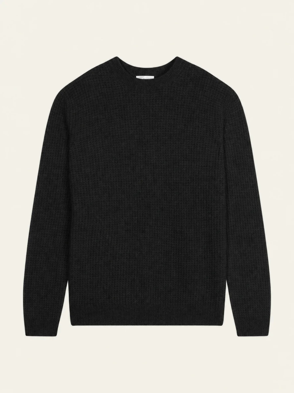 AKSEL pull col rond 4 fils noir