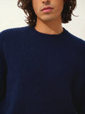 AKSEL pullover rundhalsausschnitt 4-fädig marineblau
