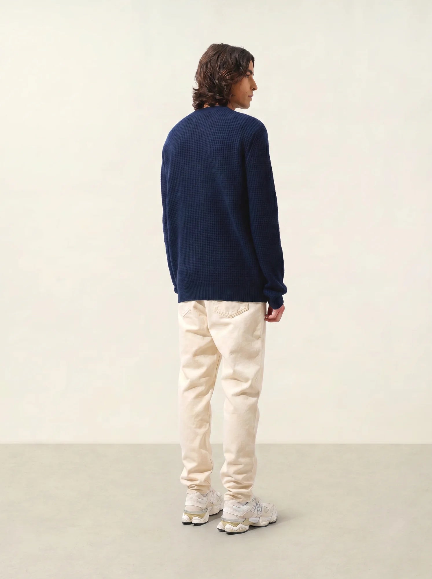 AKSEL pullover rundhalsausschnitt 4-fädig marineblau