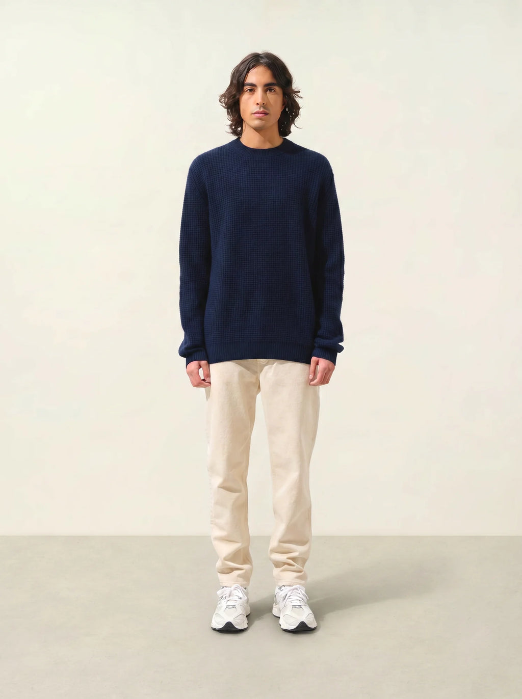 AKSEL pullover rundhalsausschnitt 4-fädig marineblau